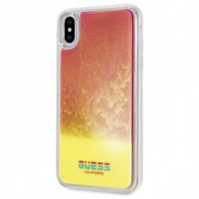 Originalus Guess Dėklas Guhci65Glcpi Iphone Xs Max Rožinis Nugarėlė California Glow In The Dark  1