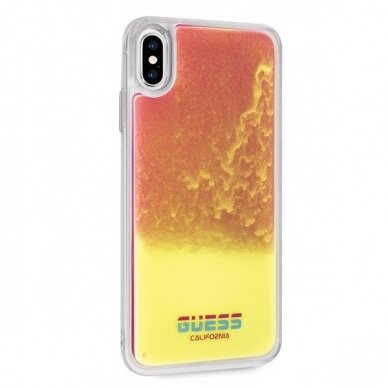 Originalus Guess Dėklas Guhci65Glcpi Iphone Xs Max Rožinis Nugarėlė California Glow In The Dark  4