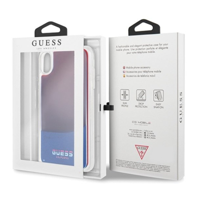 Originalus Guess Dėklas Guhci65Glcre Iphone Xs Max Czerwo Ny/Red Nugarėlė California Glow In The Dark 6