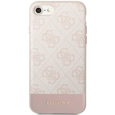 Dėklas Guess 4G Stripe Collection GUHCI8G4GLPI iPhone 7/8/SE 2020/ 2022 Rožinis 2