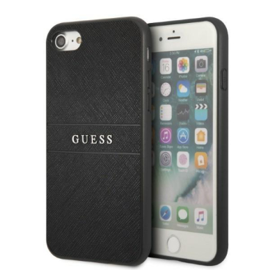 Dėklas Guess Saffiano Strap GUHCI8PSASBBK iPhone 7/8 / SE 2020 / SE 2022 Juodas