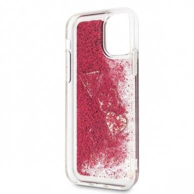 Originalus Guess Dėklas Guhcn58Glhflra Iphone 11 Pro Raspberry Nugarėlė Glitter Hearts  3