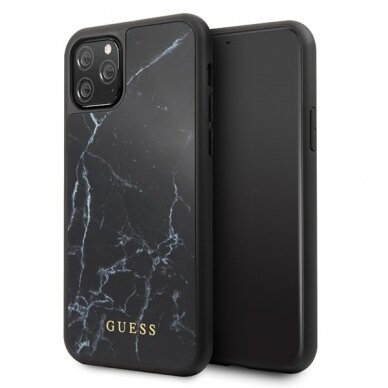 Originalus Guess Dėklas Guhcn58Hymabk Iphone 11 Pro Juodas Marble