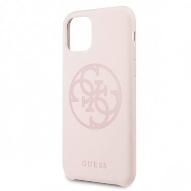 Guess GUHCN58LS4GLP iPhone 11 Pro light pink/jasnoróżowy hard case Silicone 4G Tone On Tone 2