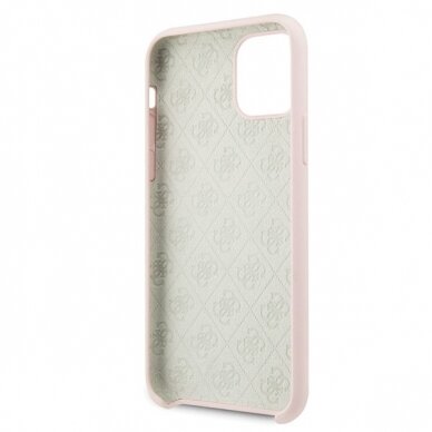 Guess GUHCN58LS4GLP iPhone 11 Pro light pink/jasnoróżowy hard case Silicone 4G Tone On Tone 3