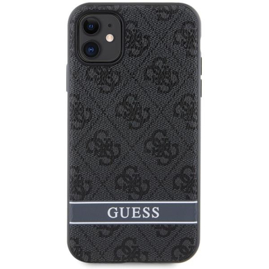 Dėklas Guess 4G Stripe GUHCN61P4SNK iPhone 11 / Xr Pilkas 2