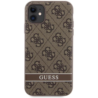 Dėklas Guess 4G Stripe GUHCN61P4SNW iPhone 11 / Xr Rudas 2