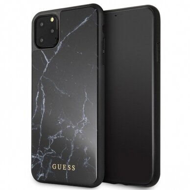 Originalus Guess Dėklas Guhcn65Hymabk Iphone 11 Pro Max Juodas Marble