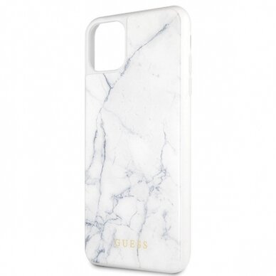 Originalus Guess Dėklas Guhcn65Hymawh Iphone 11 Pro Max Baltas Marble 2