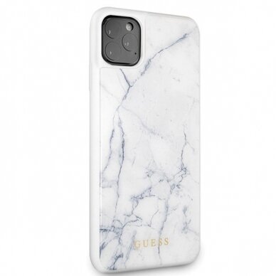 Originalus Guess Dėklas Guhcn65Hymawh Iphone 11 Pro Max Baltas Marble 4