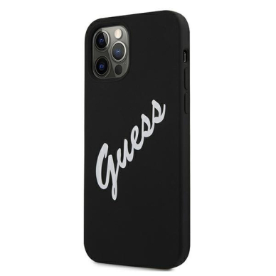 Dėklas Guess GUHCP12LLSVSBW Silicone Vintage iPhone 12 Pro Max 6,7" juodas-baltas 1