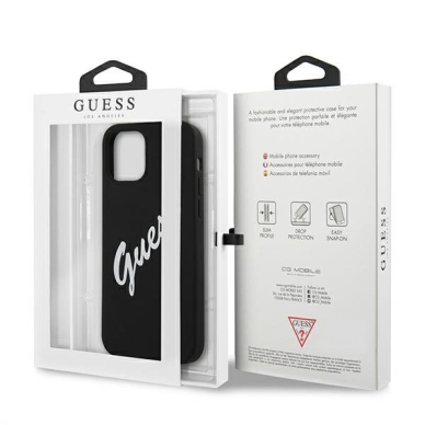 Dėklas Guess GUHCP12LLSVSBW Silicone Vintage iPhone 12 Pro Max 6,7" juodas-baltas 7