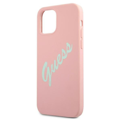 Dėklas Guess GUHCP12LLSVSPG Silicone Vintage iPhone 12 Pro Max 6,7" žalias-rožinis 5