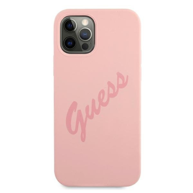 Dėklas Guess GUHCP12LLSVSPI Script Vintage iPhone 12 Pro Max 6,7" Rožinis 2