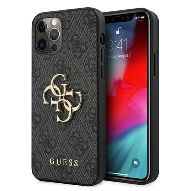 Dėklas Guess GUHCP12M4GMGGR iPhone 12/12 Pro Pilkas