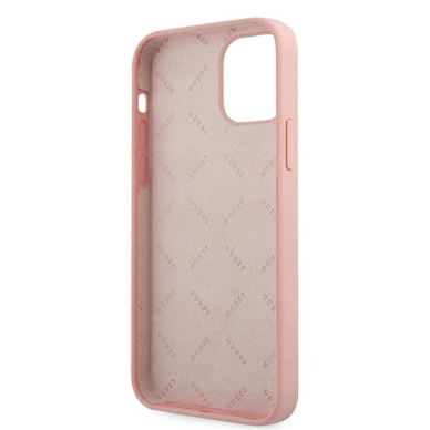 Originalus Guess dėklas GUHCP12MLSVSPG iPhone 12/12 Pro 6,1" rožinis Silicone Vintage 6