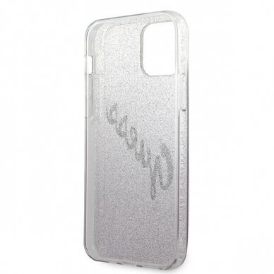 Originalus Guess dėklas GUHCP12MPCUGLSPI iPhone 12/12 Pro rožinis Glitter Gradient Script 6