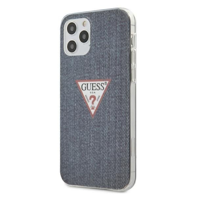 Originalus Guess Dėklas Guhcp12Mpcujuldb Iphone 12 Pro / Iphone 12 Tamsiai Mėlyna Jeans Kolekcija