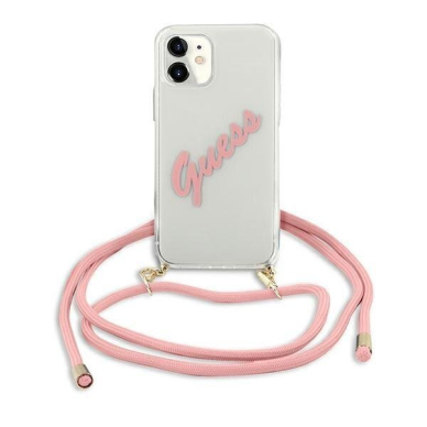 Dėklas Guess GUHCP12SCRTVSPI Script Vintage iPhone 12 mini 5,4" Rožinis 3