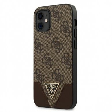 Originalus Guess Dėklas Guhcp12Spu4Ghbr Iphone 12 Mini Rudas 4G Triangle Kolekcija 1