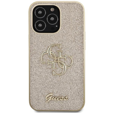 Originalus dėklas Guess GUHCP13LHG4SGD case skirta iPhone 13 Pro / 13 - gold Glitter Script Big 4G 2