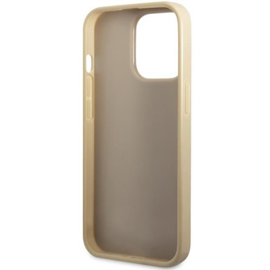 Originalus dėklas Guess GUHCP13LHG4SGD case skirta iPhone 13 Pro / 13 - gold Glitter Script Big 4G 6