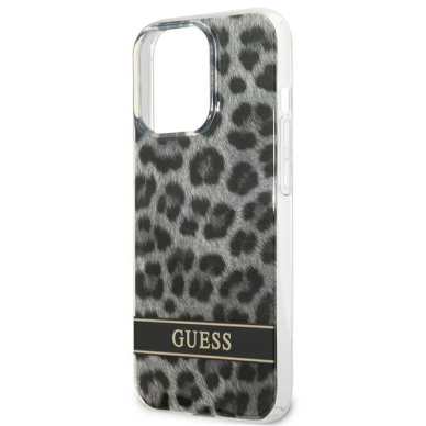 Dėklas Guess GUHCP13LHSLEOK iPhone 13 Pro Leopard Pilkas 5