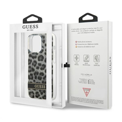 Dėklas Guess GUHCP13LHSLEOK iPhone 13 Pro Leopard Pilkas 7