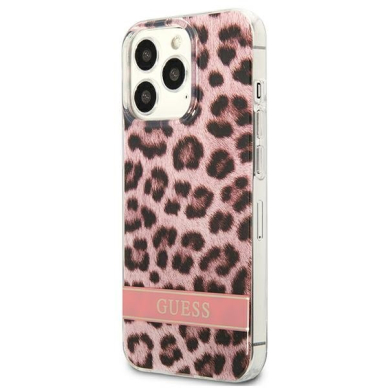 Dėklas Guess Leopard GUHCP13LHSLEOP iPhone 13 Pro Rožinis 1