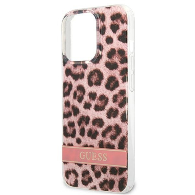 Dėklas Guess Leopard GUHCP13LHSLEOP iPhone 13 Pro Rožinis 5