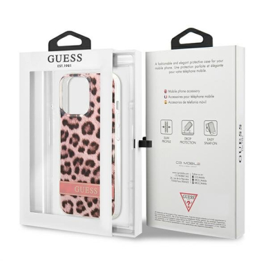 Dėklas Guess Leopard GUHCP13LHSLEOP iPhone 13 Pro Rožinis 7