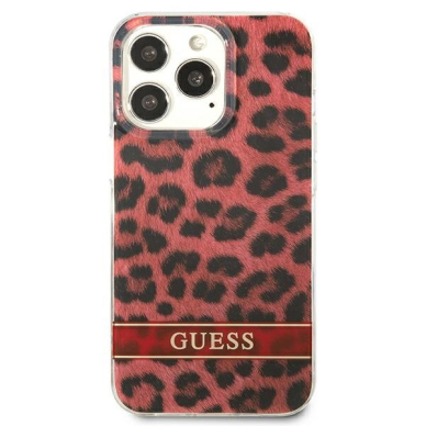 Dėklas Guess Leopard GUHCP13LHSLEOR iPhone 13 Pro Raudonas 2