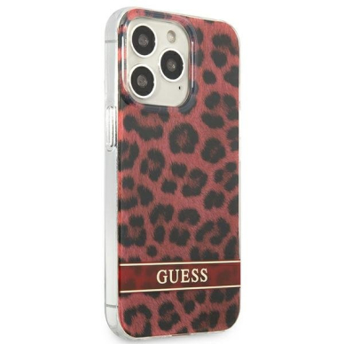 Dėklas Guess Leopard GUHCP13LHSLEOR iPhone 13 Pro Raudonas 3