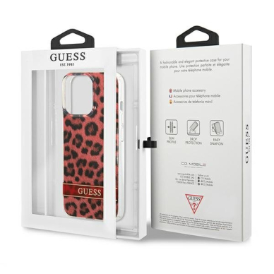 Dėklas Guess Leopard GUHCP13LHSLEOR iPhone 13 Pro Raudonas 7