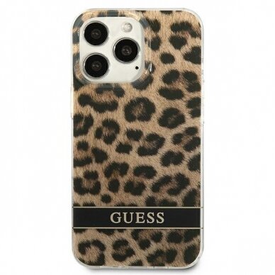 Dėklas Guess Leopard GUHCP13LHSLEOW iPhone 13 Pro Rudas 2