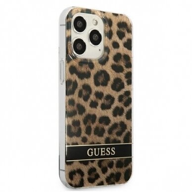 Dėklas Guess Leopard GUHCP13LHSLEOW iPhone 13 Pro Rudas 3