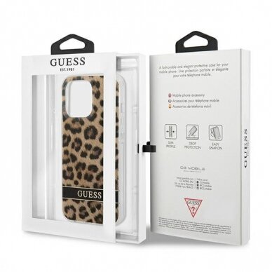 Dėklas Guess Leopard GUHCP13LHSLEOW iPhone 13 Pro Rudas 7