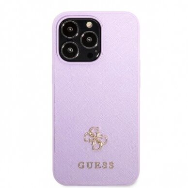 Dėklas Guess Saffiano GUHCP13LPS4MU iPhone 13 Pro / 13 Purpurinis 2