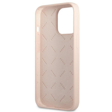 Dėklas Guess Silicone Triangle GUHCP13LSLTGP iPhone 13 Pro Rožinis 6