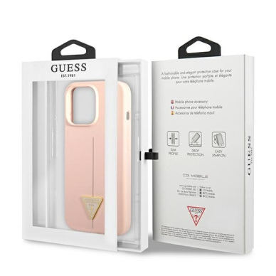 Dėklas Guess Silicone Triangle GUHCP13LSLTGP iPhone 13 Pro Rožinis 7