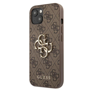 Originalus Guess dėklas GUHCP13M4GMGBR iPhone 13 6,1" Rudas 4G Big Metal Logo 1