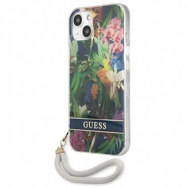 Dėklas Guess Flower Strap GUHCP13MHFLSB iPhone 13 1