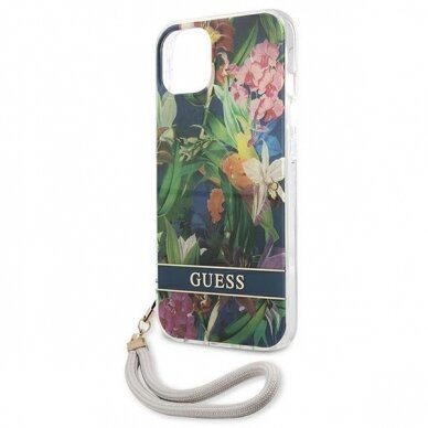 Dėklas Guess Flower Strap GUHCP13MHFLSB iPhone 13 5