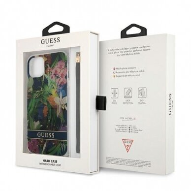 Dėklas Guess Flower Strap GUHCP13MHFLSB iPhone 13 7