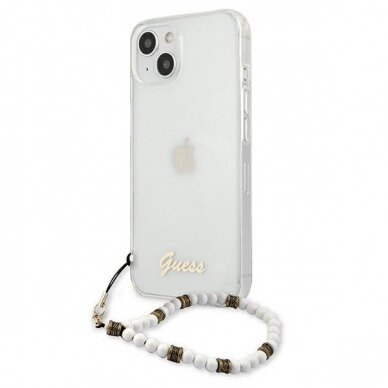 Dėklas Guess GUHCP13MKPSWH iPhone 13 6.1 White Pearl 1