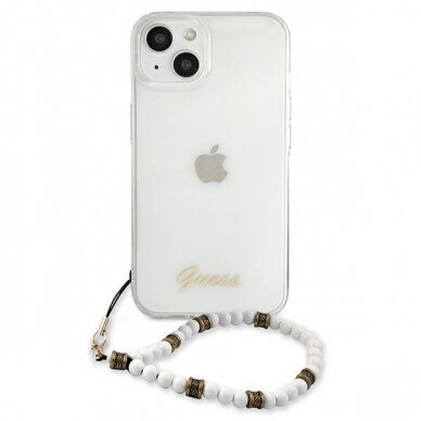 Dėklas Guess GUHCP13MKPSWH iPhone 13 6.1 White Pearl 2