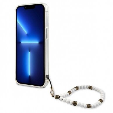 Dėklas Guess GUHCP13MKPSWH iPhone 13 6.1 White Pearl 4