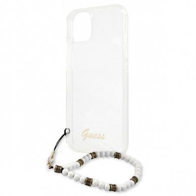 Dėklas Guess GUHCP13MKPSWH iPhone 13 6.1 White Pearl 5