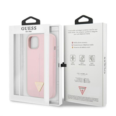 Dėklas Guess Silicone Triangle GUHCP13MSLTGU iPhone 13 Purpurinis 7