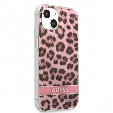 Dėklas Guess Leopard GUHCP13SHSLEOP iPhone 13 mini Rožinis 3